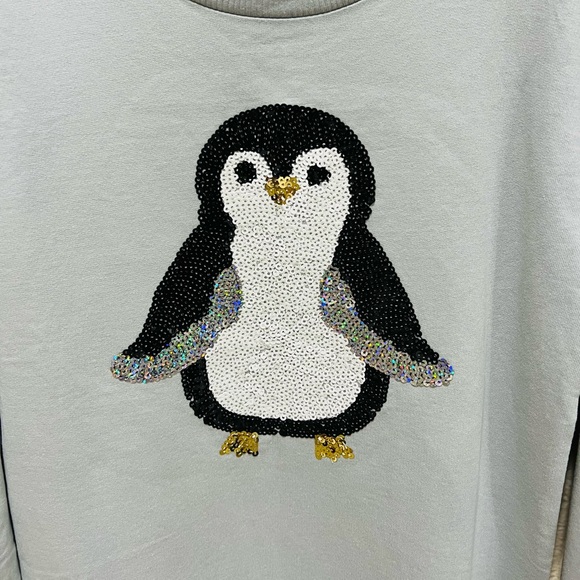 NWT Gymboree long sleeve gray penguin dress size 10/12 - Picture 3 of 7